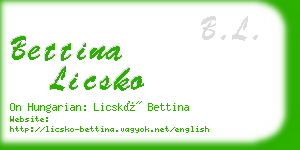 bettina licsko business card